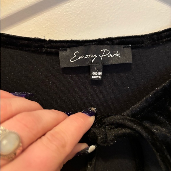 Emory Park LONG SLEEVE MINI SUEDE DRESS Size L - Picture 7 of 8